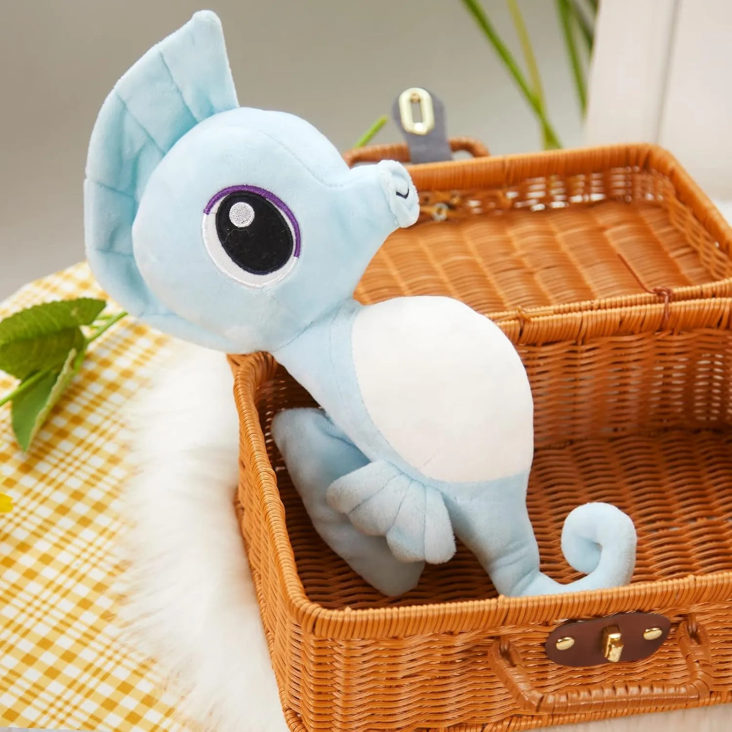 Athoinsu Light up Seahorse Stuffed Animals LED Soft Ocean Life Plush Toy with Night Light Bedtime Pal Children's Day Birthday Gifts for Toddler Kids, 8'' (Blue)