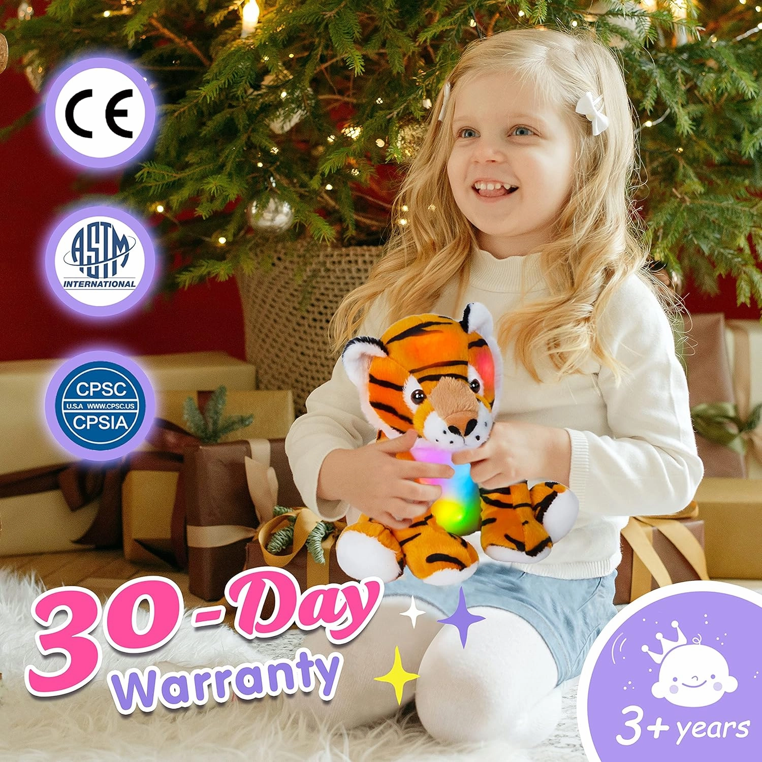 Athoinsu Unicorn Stuffed Animal Plush Reversible Glitter Sequins Children's Day Birthday Holiday for Girls Toddlers, White, 13"