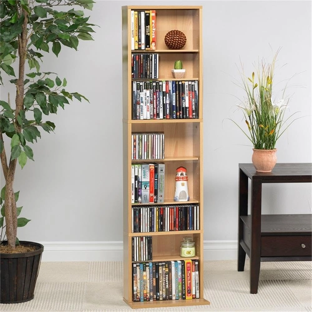 Atlantic 74735728 Summit CD DVD Shelf For Inside, Media & collectable storage, Engineered Wood, Maple, FURNITURE
