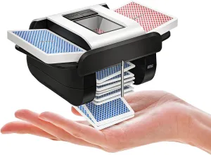 Automatic Card Shuffler Machine - 1-2 Decks Low Noise Shuffler, Rechargeable & Portable, One Press Shuffling, Automatic Card Shuffler for Texas Hold'em, Skip-Bo, Poker, UNO, Phase 10