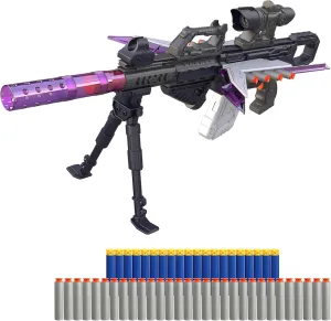 Automatic Sniper Rifle Toy for Nerf Gun Darts, Transforming Toy Foam Blaster with 20  Assembly Styles, 50 Foam Darts, Full Auto Toy Gun for Boys & Girls, Gifts for Birthday Christmas