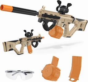 Automatic Blaster, Electric Blaster with Goggles, Toy Gun, Shooting Games, 18  (Desert Style)