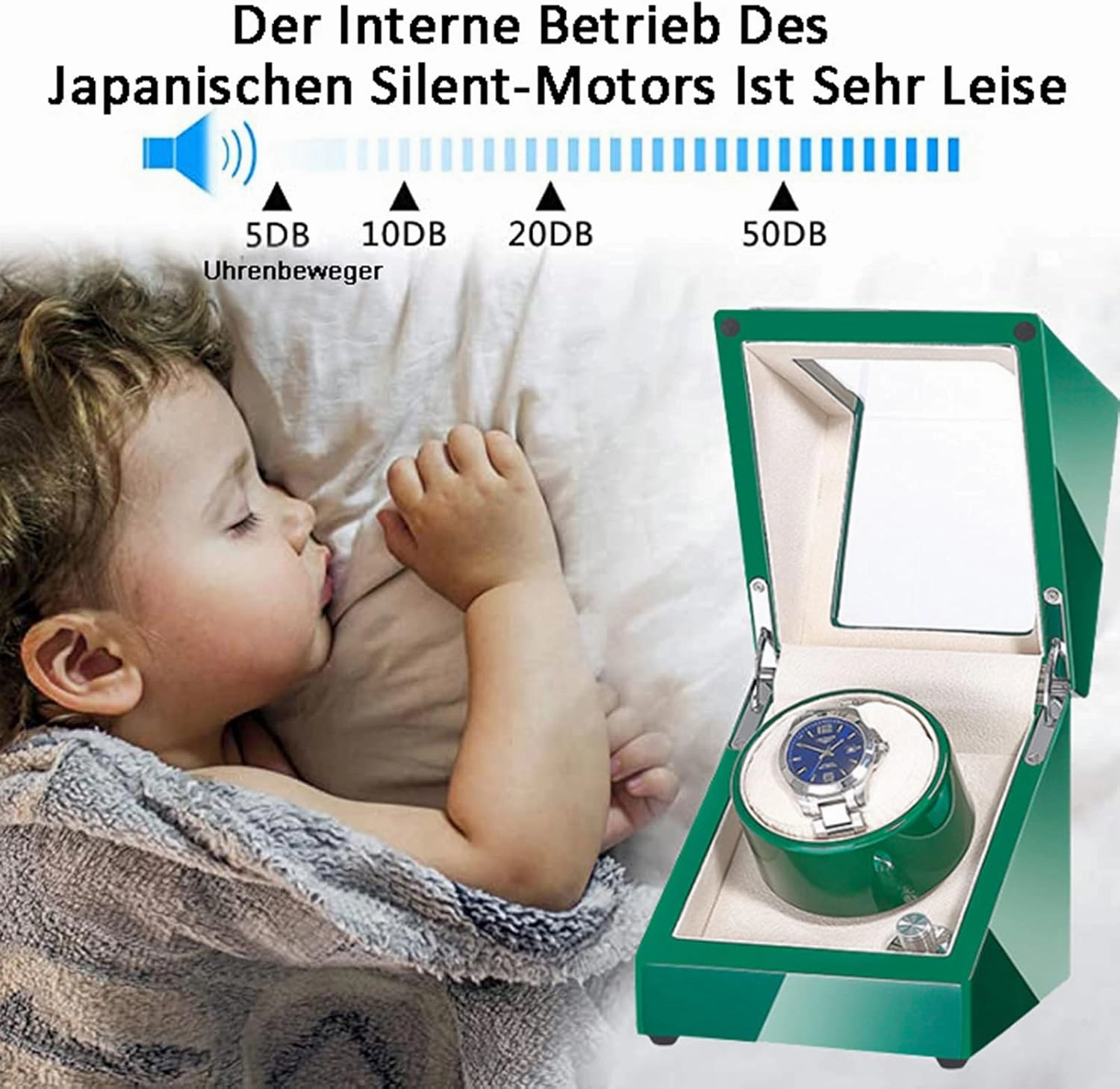 Automatic Single Watch Winder, in Wood Shell and Soft Velvet Lining, with Quiet Motor, 4 Rotation Mode Setting, Flexible Plush Pillow Fit Lady and Man Watches,Sandalwood 02