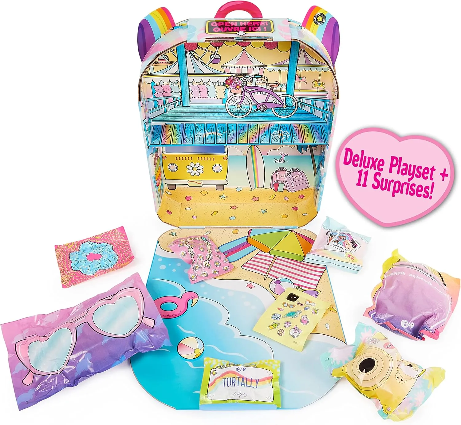 B Pack, Deluxe Reina Reef Collectible Doll and Playset with 11 Surprises, 3.5-inch, Kids Toys for Girls Ages 5 and up