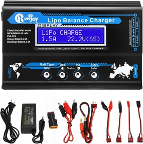 B6 Balance Charger/Discharger with Power Supply Lipo Battery Charger RC Car Battery Charger for 1S-6S LiPo Lilon Life 1S-15S NiCd NiMh Pb RC Battery
