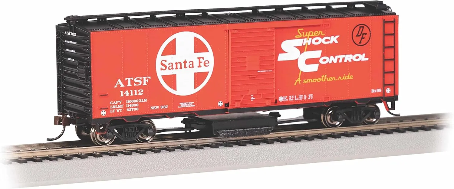 Bachmann Trains - Track Cleaning 40' Box CAR - Santa FE #14112 (Shock Control) - HO Scale