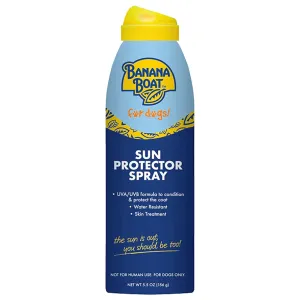 Banana Boat Dog Sunscreen Spray – SPF 50 Sun Protector Spray for Dogs, Easy to Use Dog Beach Essentials, Water Resistant Dog Safe Sunscreen for All Breeds, Nose Protector Sunblock for Dogs Puppy 5.5oz