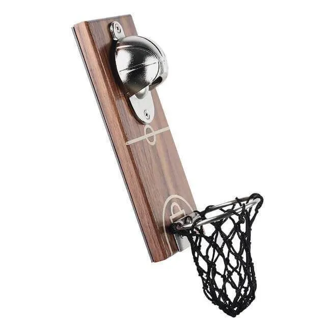 Basketball Bottle Opener - Wall Mounted Sports Bar Decor