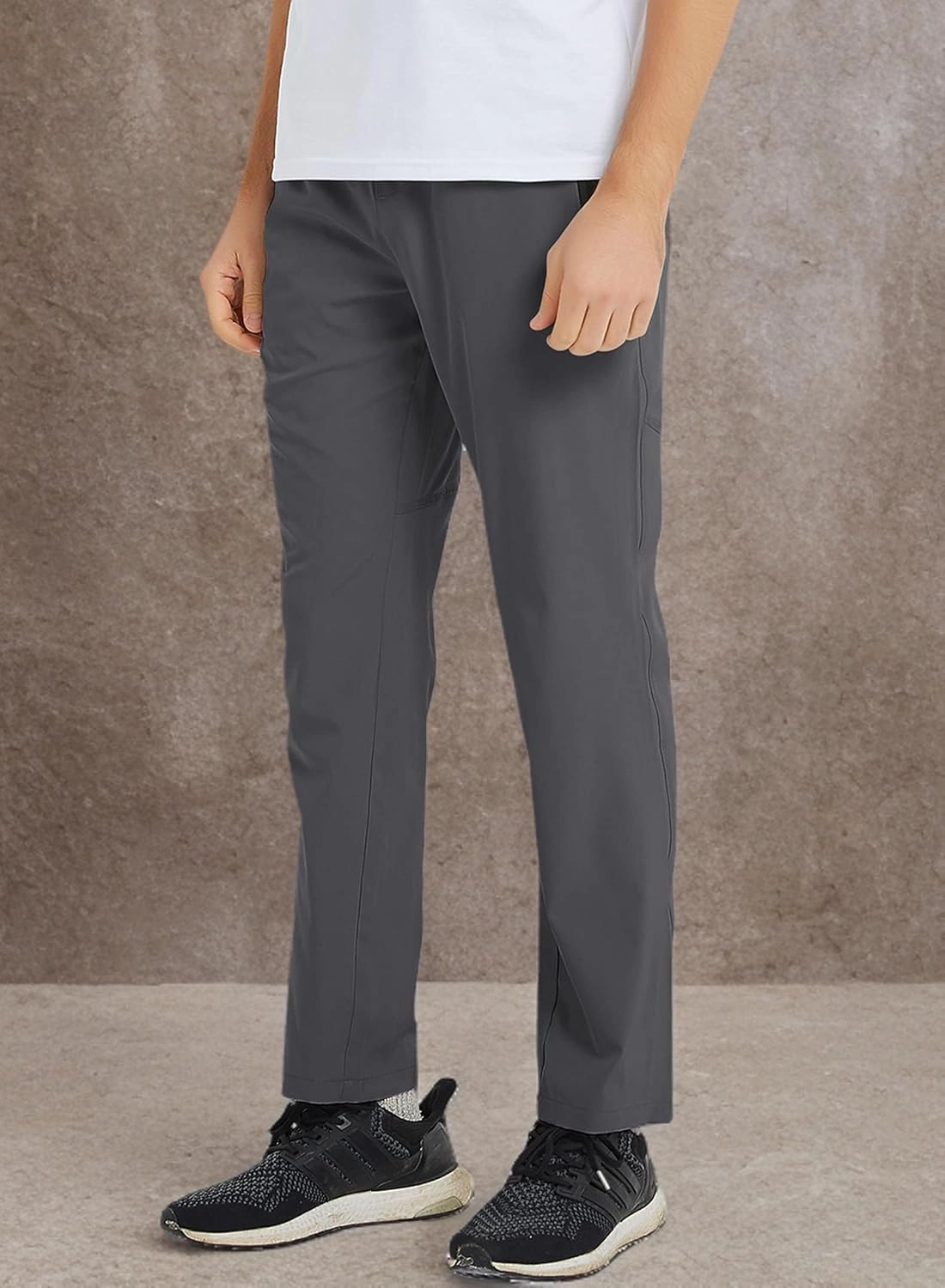 BASUDAM Men's Athletic Pants Thin Lightweight Quick Dry Zipper Pockets Outdoor Sports Pants for Running Jogging Hiking