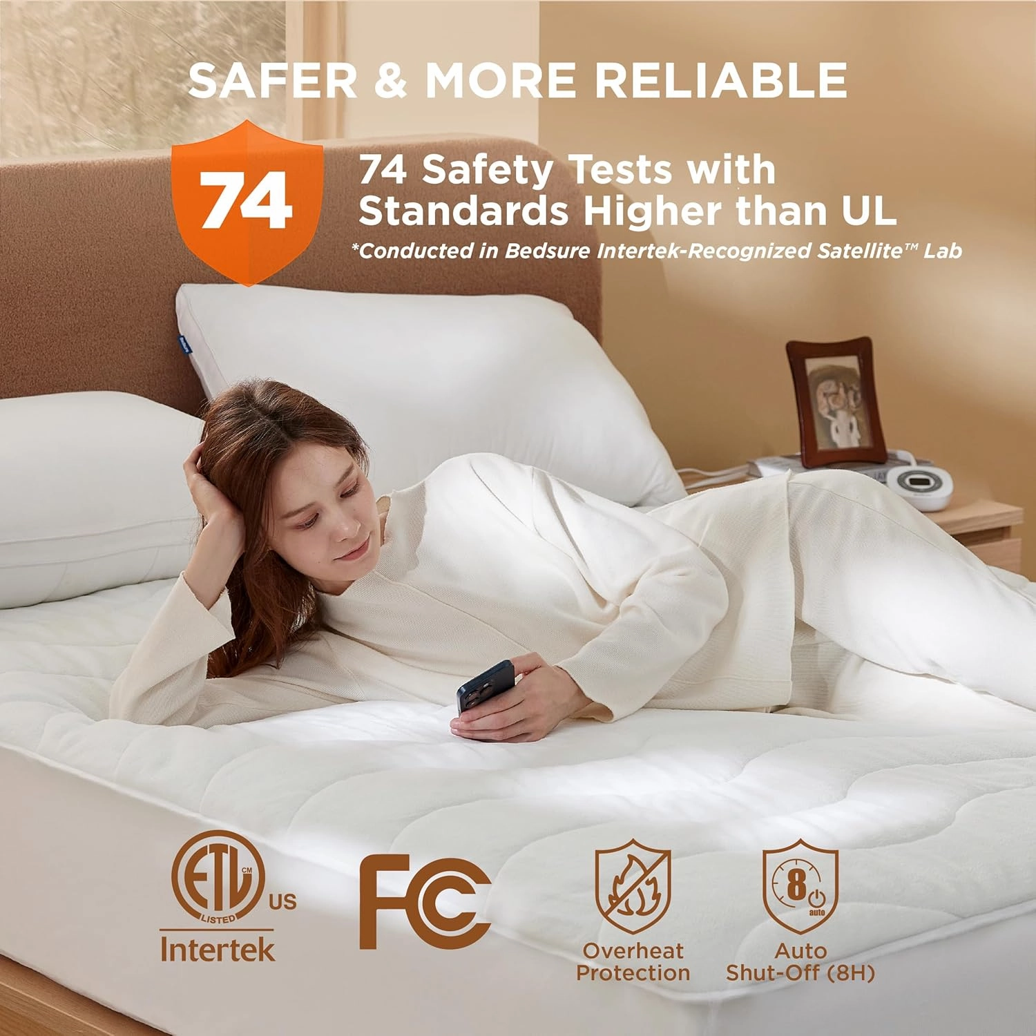Bedsure Heated Mattress Pad Queen - Bed Warmer with Memory & Preheat Function, 12-Hour Auto Off & 10 Heat Settings, Dual Controllers, Fast Heating, Coral Fleece Electric Mattress Pad Queen, 60"x80"