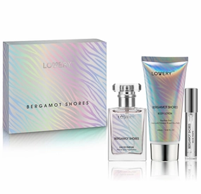 Bergamot Shores Spa Kit - Mom's Self Care Gift with Perfume, Body Lotion & Eau de Toilette Spray - Birthday Gift for Women