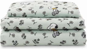 Berkshire Blanket & Home Co. Berkshire Peanuts Sheet Set (Sage - Flowers & Bees, Full)