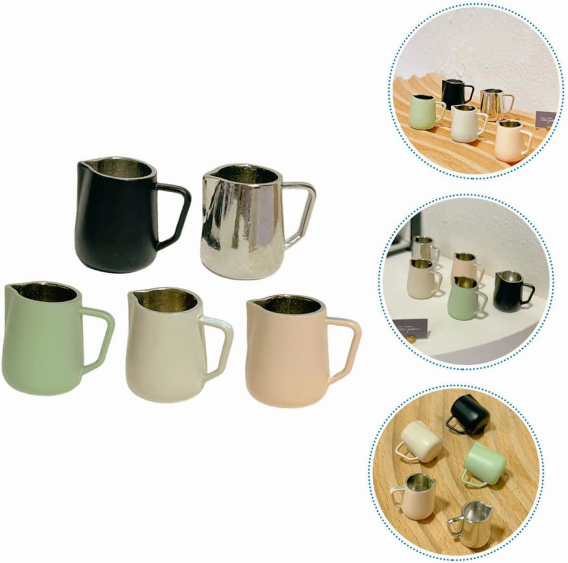 BESPORTBLE 15pcs Mini Coffee Mugs Tiny Frothing Cups for Dollhouse Decor Miniature Coffee Jugs for Crafting and Mini House Props