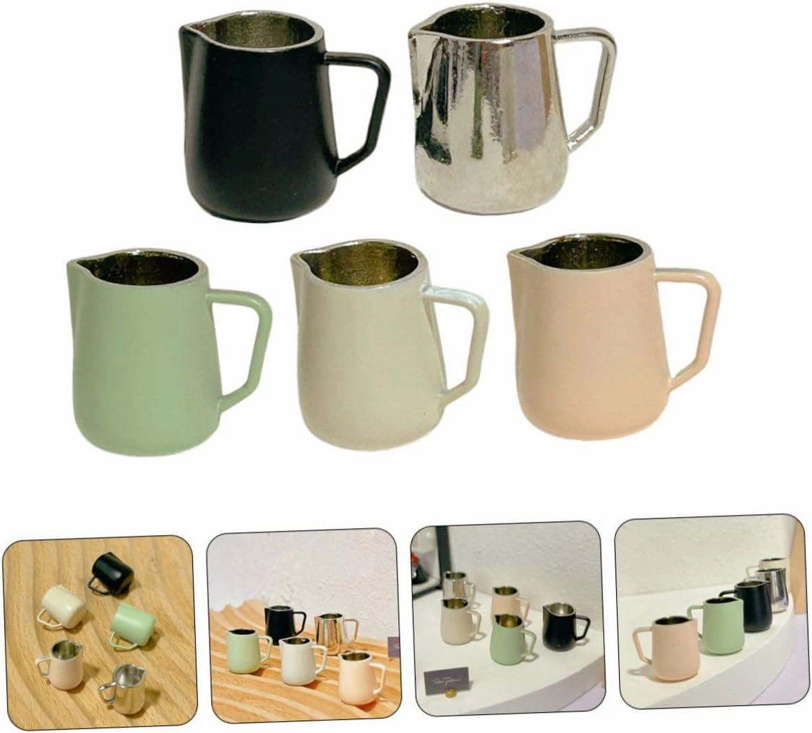 BESPORTBLE 15pcs Mini Coffee Mugs Tiny Frothing Cups for Dollhouse Decor Miniature Coffee Jugs for Crafting and Mini House Props
