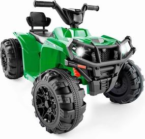 Best Choice Products 12V Kids Ride-On Electric ATV, 4-Wheeler Quad Car Toy w/Bluetooth Audio, 2.4mph Max Speed, Treaded Tires, LED Headlights, Radio - Kelly Green