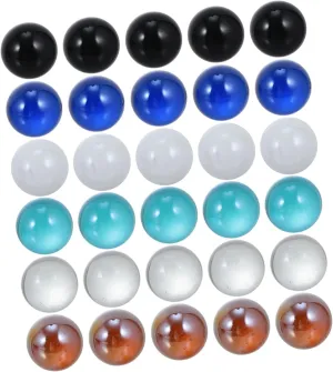 BESTonZON 50pcs Colorful Glass Marbles for Boys and Girls Play Hydroponic Plant Decoration Fish Tank Decor Flexible Playthings for Crafting Home
