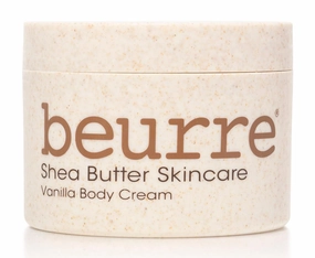 Beurre Shea Butter Body Cream - For All Skin Types - Vegan, Light, Non-Greasy - Soothing, Hydrating, Non-Toxic - Vanilla 5.1 oz