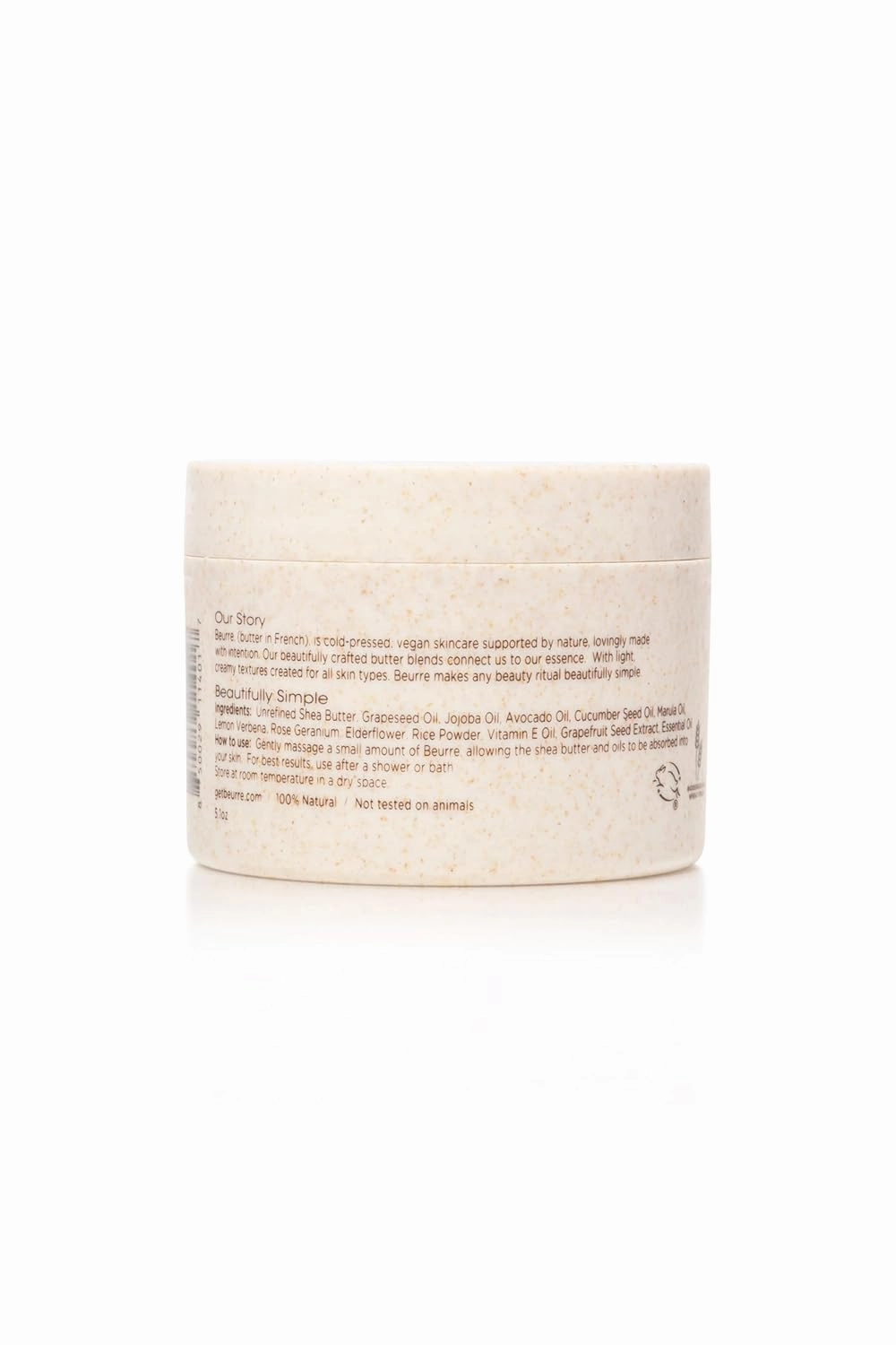 Beurre Shea Butter Body Cream - For All Skin Types - Vegan, Light, Non-Greasy - Soothing, Hydrating, Non-Toxic - Vanilla 5.1 oz