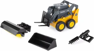 Big Farm John Deere 318G Skid Steer Toy Set - 1:16 Scale - Construction Toys with Unique Interchangeable Accessories - Toddler Outdoor Toys Ages 3 Years and Up