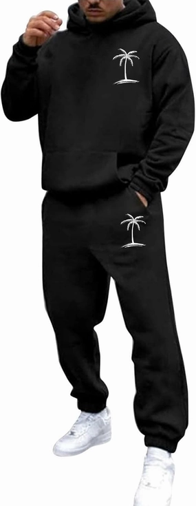 Big and Tall Track Suits for Men Two Piece Workout Set Hoodies Casual Warm Up Jogging Sweat Suits Lounge Gym Outfits