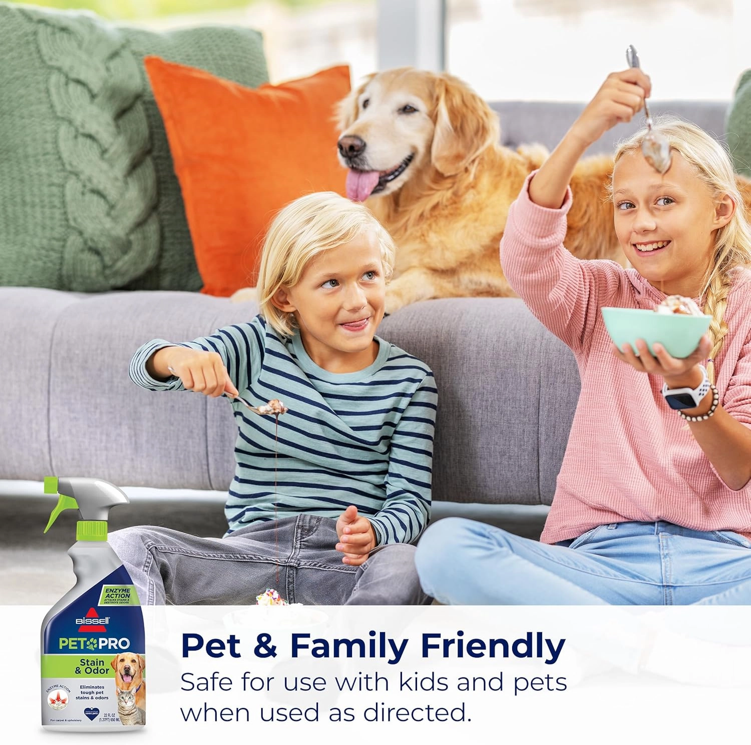 BISSELL Pet Pro Stain and Odor Eliminator with Enzyme Action, 2 pack, 77X7F