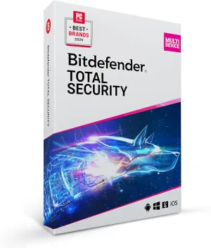 Bitdefender Total Security – Complete Antivirus and Internet Security Suite – 5 Devices | 2 year Subscription | PC/Mac | Activation Code by Mail