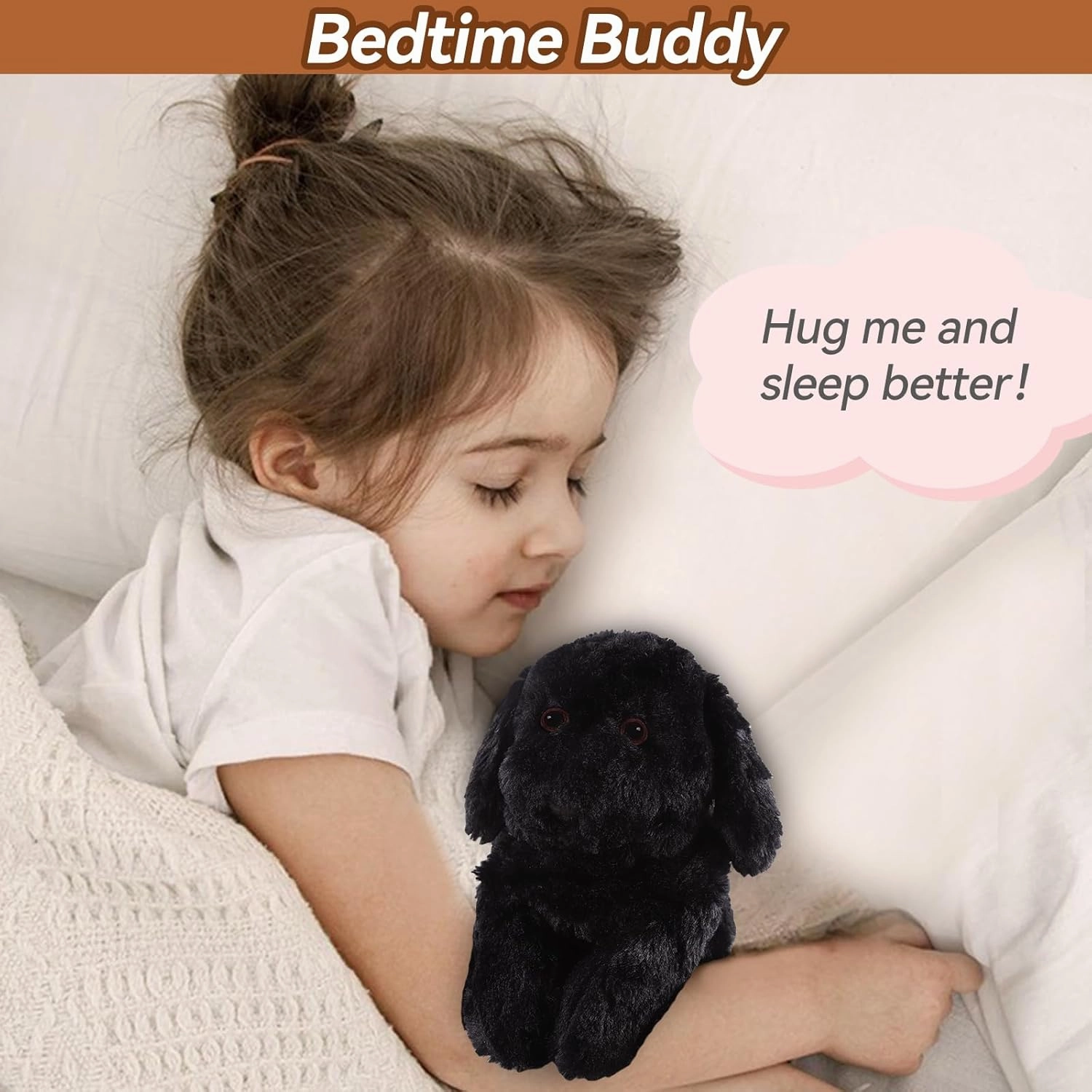 Black Lab Dog Stuffed Animal, Microwavable Heating Pads for Period Cramps & Pain Stress Relief, Moist Heat Puppy for Anxiety, Bedtime, Cuddle & Companion, Warm Kawaii Plushies