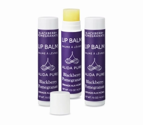 Blackberry Pomegranate Lip Balm Collection, Vegan Set, Beeswax Free, with Avocado And, Organic Jojoba Oil, and Vitamin E, Natural Moisturizer for Dry, Chapped Lips, 3 Tube Set