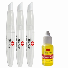 Bliss Kiss 3-Refillable Cuticle Oil Pens   Simply Pure Nail & Cuticle Oil