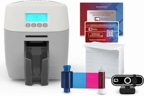 Bodno Magicard 600 Dual Sided ID Card Printer & Complete Supplies Package ID Software - Bronze Edition