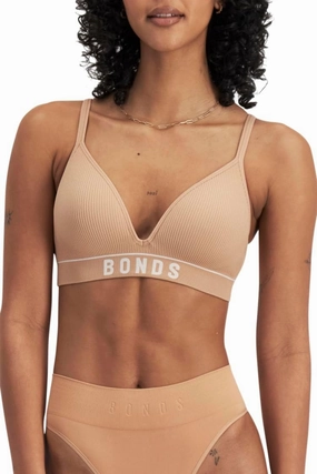 Bonds T-Shirt Stretch Rib Wireless Bra with Contour Cups for Women