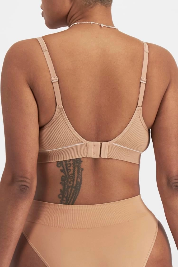 Bonds T-Shirt Stretch Rib Wireless Bra with Contour Cups for Women