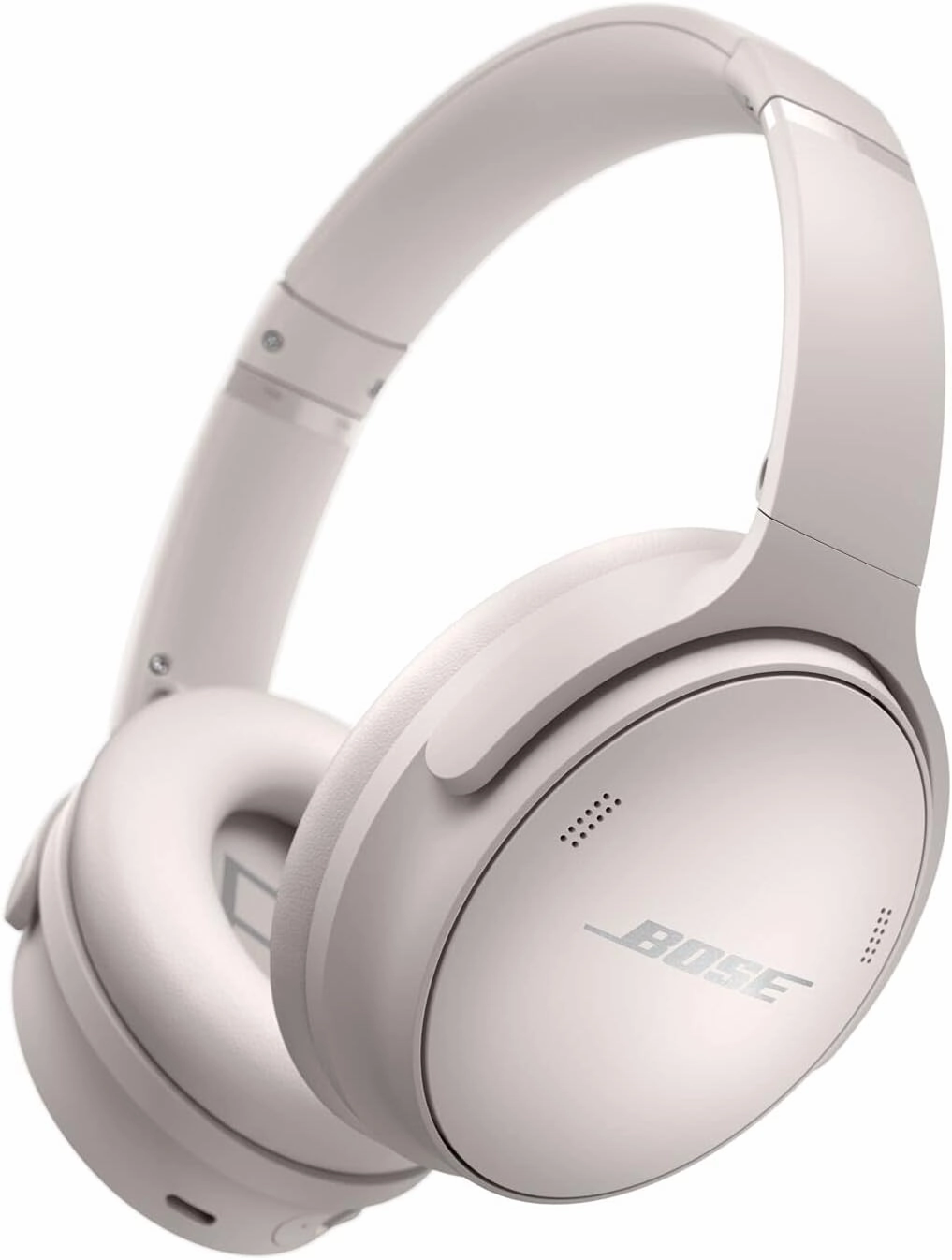 Bose QuietComfort 45 Noise Canceling Bluetooth Headphones (White Smoke) (Renewed)