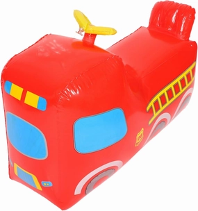 Boy Girl Inflatable Fire Car Tumbler Toy Outdoor Ride Plaything for Boys and Girls Fun Design for Ages for Birthdays Christmas and Year Celebrations