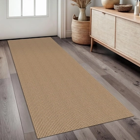 Braided Runner Rug 2x5 Ft Washable Runners for Hallways Non Slip Kitchen Runner Rug Cotton Entryway Runner Indoor, Woven Floor Carpet for Hall Kitchen Bedroom, Orange/Tan/Brown