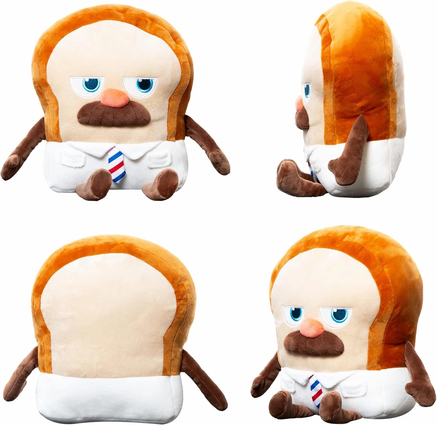 Bread Barbershop Bread Plush, Soft Food Stuffed Animals 10", Cute Funny Pillows Dolls Plushies for Cuddling, Home Room Decor, Birthday for Toddlers Kids Preschoolers Babies