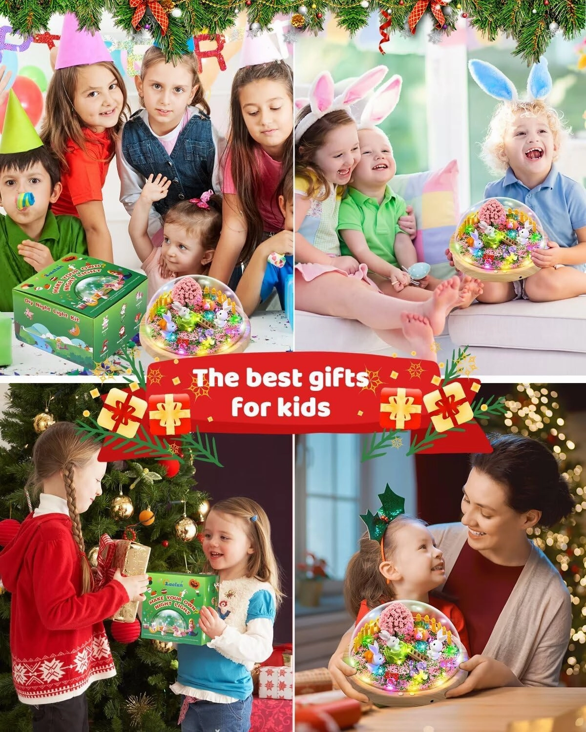 Bunny Toys for Girls - Make Your Own Rabbit Night Light with Music, Arts and Crafts for Kids, Gifts for 3-8 Year Old Girls, Ideal Christmas Gifts