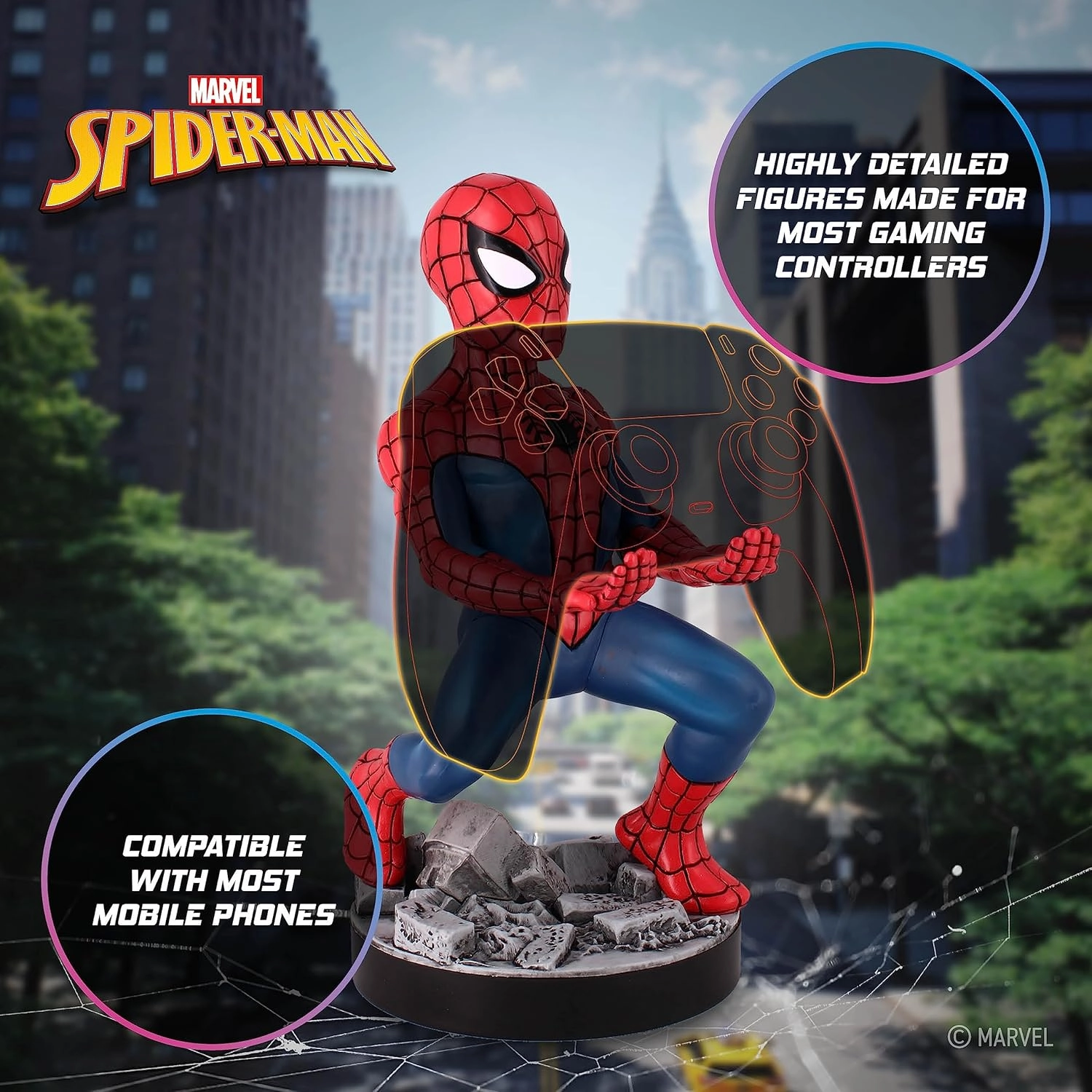Cable Guys - Spider-Man Classic Accessory Holder for Gaming Controllers and Smartphones (Electronic Games////)
