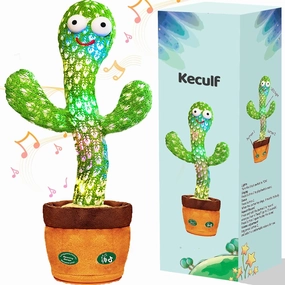 Cactus Baby Toy Talking Cactus Toys, Singing Cactus Toy Cactus, Mimicking Cactus Toy for Babies Smart Cactus Toy, Repeats What You say(Volume Control)