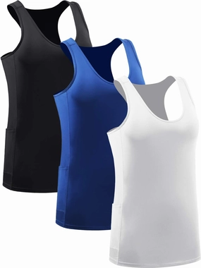 CADMUS Women 3 Pack Dry Fit Workout Tank Top for Yoga Running Shirts