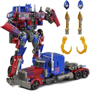 Car Robot Toys, Deformation Toy Cars, Transformation Action Figure with Two Extra Interchangeable Head - Part of Alloy 7.1 Inches