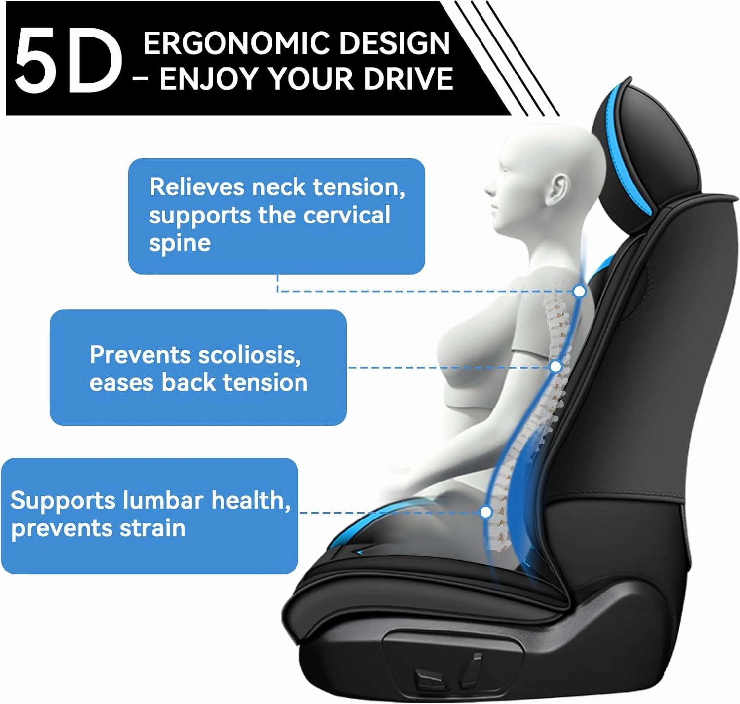 Car Seat Covers for Volkswagen Atlas 2018-2025, Waterproof Nappa Leather Seat Cover, Anti-Slip Car Seat Covers, Airbag Compatible, Automobile Seat Covers Sets.(Standard 5 Seats/Blue)