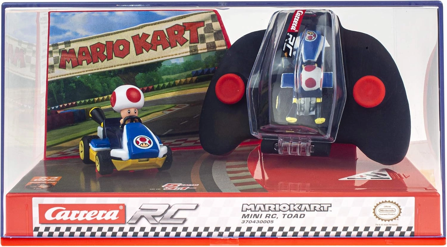 Carrera RC Nintendo Mario Kart 2.4 GHz Mini Collectible Radio Remote Control Toy Car Vehicle - Toad