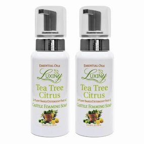 Castile soap, Liquid Foaming Hand Soap, All Natural Moisturizing Hand Wash for the Kitchen & Bathroom, Palm Oil Free, Vegan & Cruelty Free, Made in the USA, 8.45 oz., 2 Pack (Tea Tree Citrus)