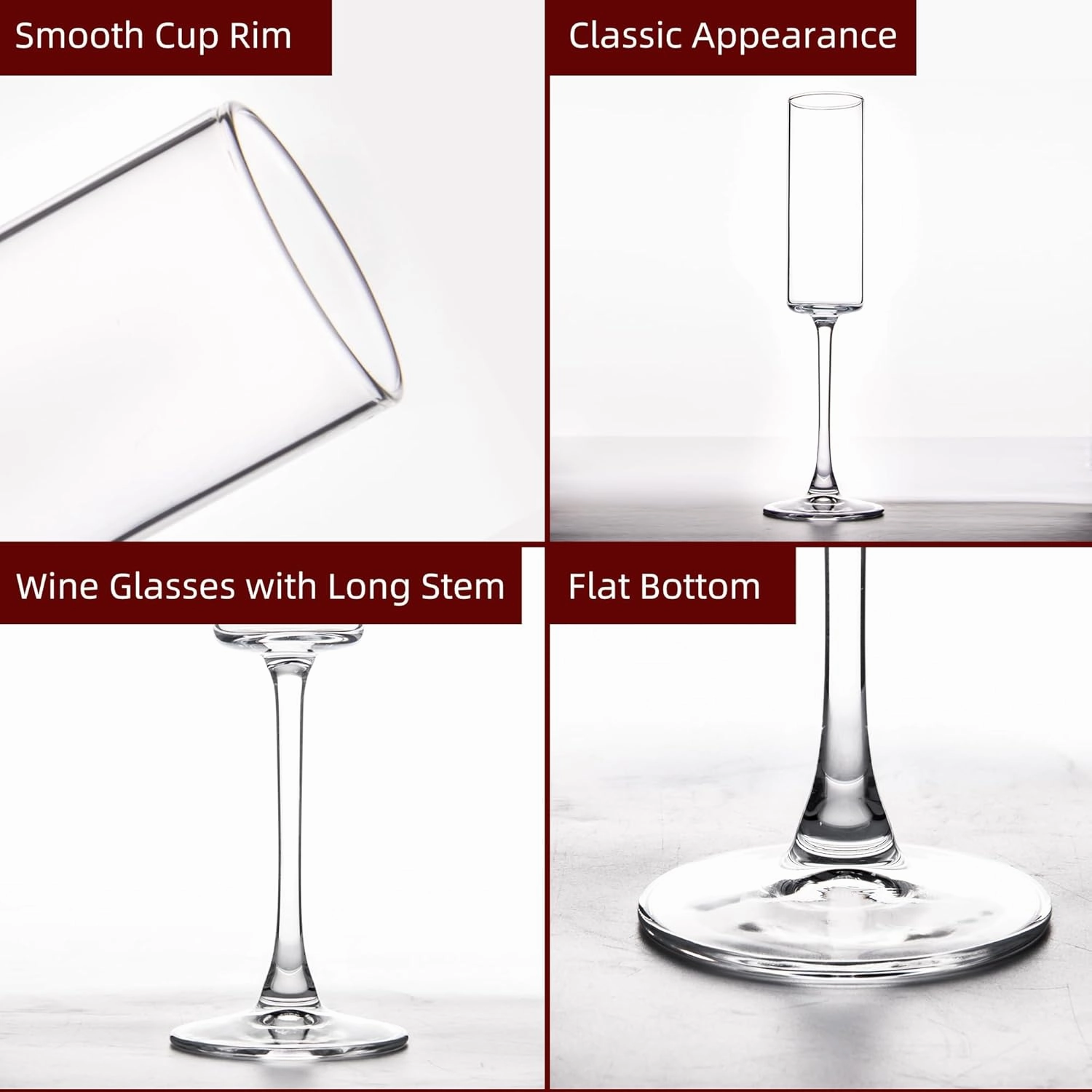 Champagne Flutes Set of 12, 6oz Classic Champagne Glasses, Sparkling Wine Glass, Stemmed Champagne Flutes for Party, Wedding and Home - Clear