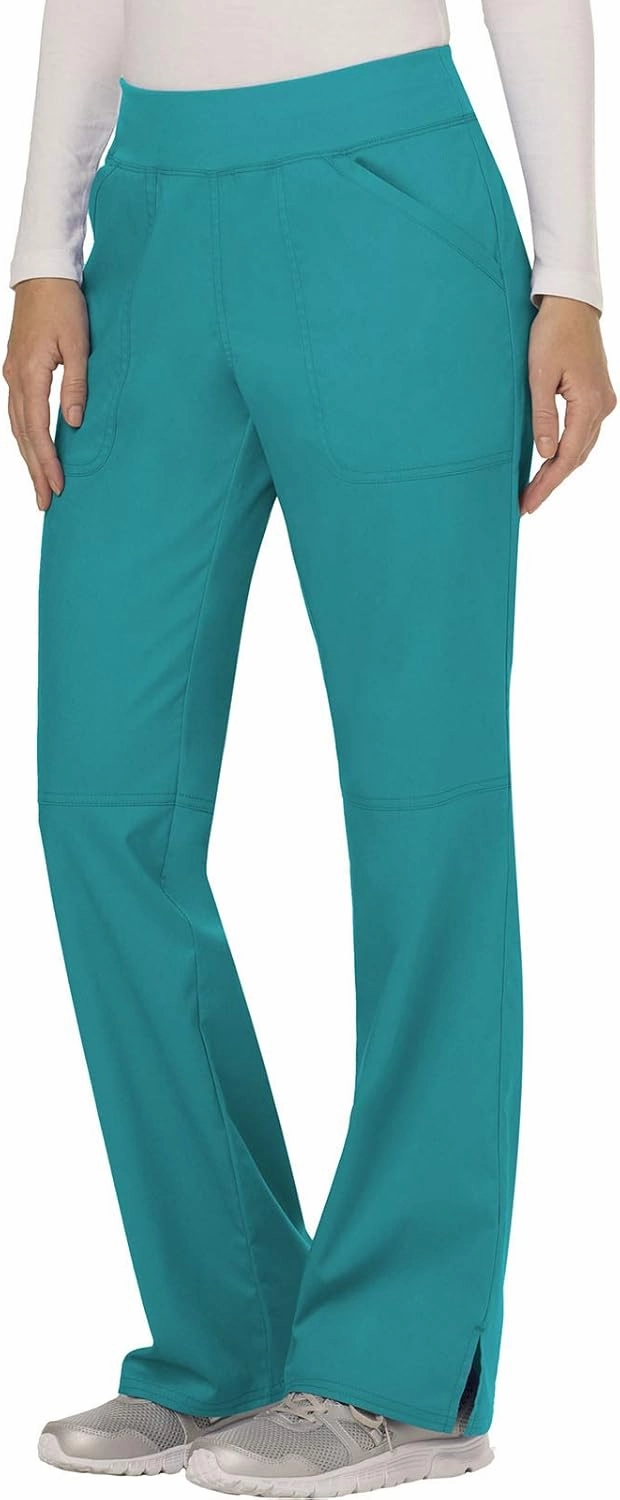 Cherokee Scrub Set For Women, Modern Classic Fit Mock Wrap Top WW610 With Mid Rise, Straight Leg Pant WW110