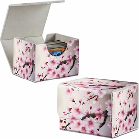 Cherry Blossom Theme Turtle Theme Card Deck Box Trading Cards with Strong Magnet Commander Deck Box Storage Magic Premium Case Cover for TCG CCG Magic Cards