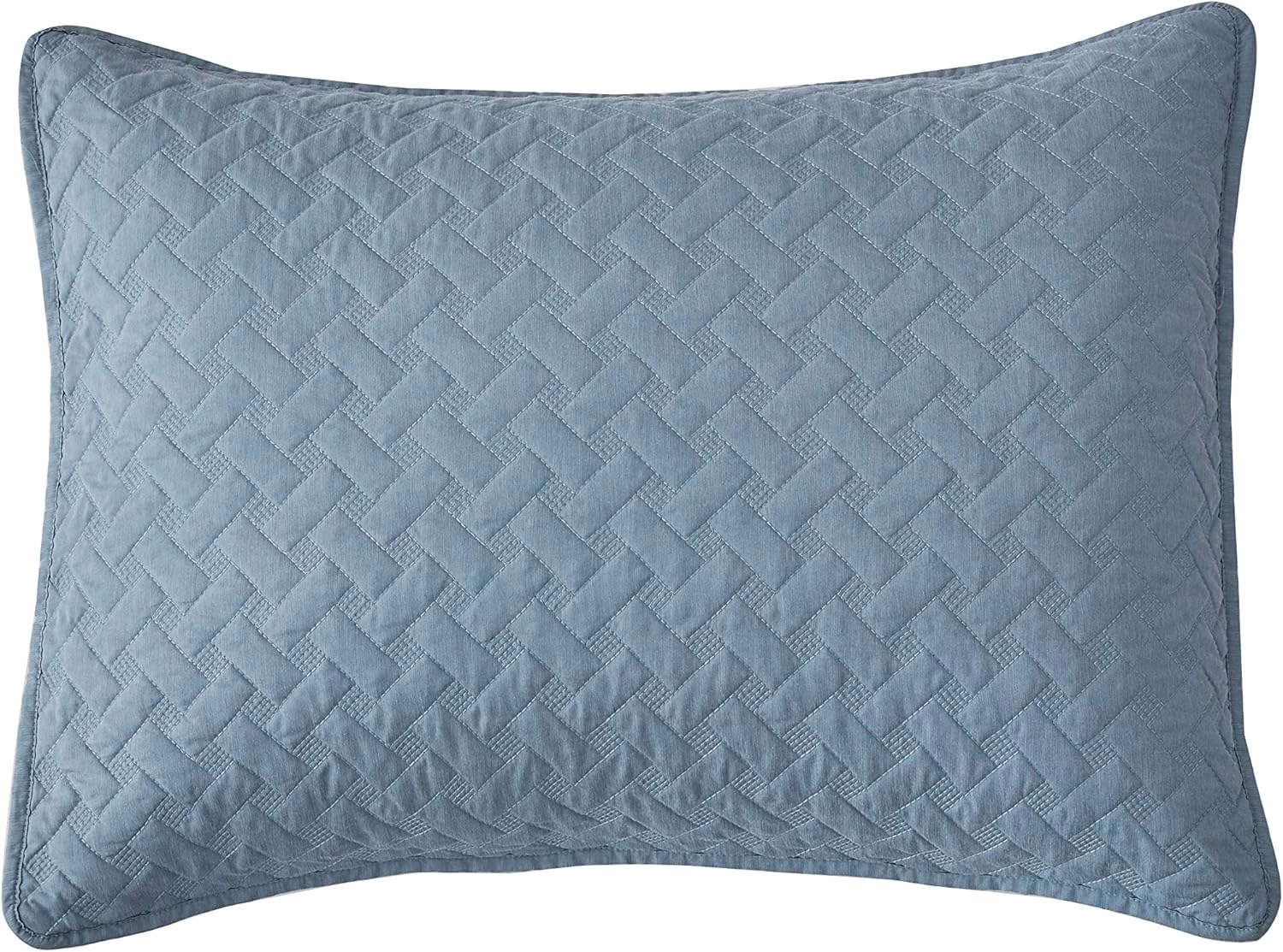 Chezmoi Collection Randall 3-Piece Soft Cooling Blend of Rayon Derived from Bamboo & Polyester Quilt Bedspread Basketweave Quilted Coverlet Set (King, Blue)