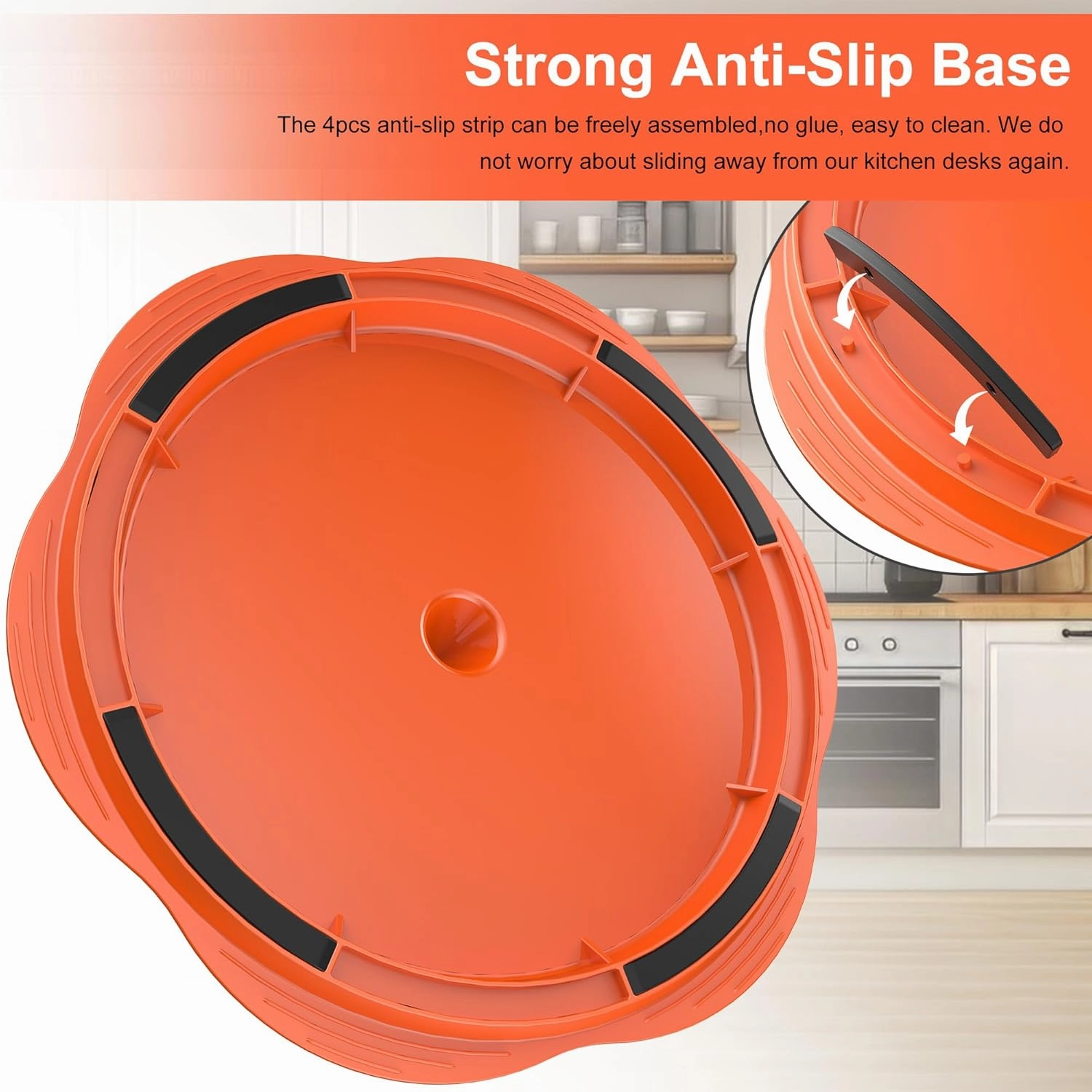 Chicken Shredder with Separate Plate, Large Meat Shredder Tool Twist with Transparent Lid&Brush, Visible Manual Chicken Breast Shredder, Dishwasher Safe, Ergonomic Handle, Easy to Clean (Orange)