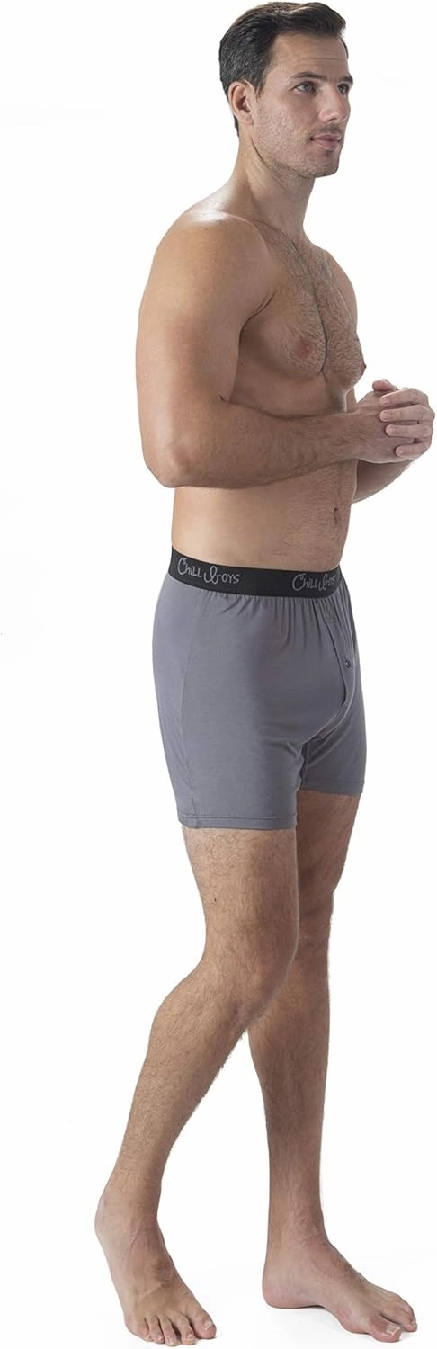 Chill Boys Soft Viscose from Bamboo Boxers for Men - Cool Breathable Comfortable Men's Underwear - 3 Pack Boxer Shorts